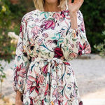 Baltic Born Multicolor Floral Long Sleeve Dress Photo 0