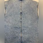 Vintage Denim Y2K Jou Jou Vest Red Plaid Flannel Lining Size S Blue Photo 6