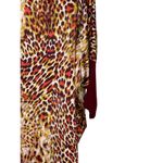 Ivy Jane Women Top Silky Flowy Tunic Leopard Print Dolman Sleeves Colorful Small Photo 7