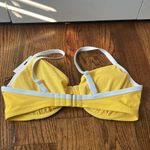 Shade & Shore  Yellow Bikini Top with White Accents Size 38D New with Tags Photo 3