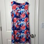 NWOT Top It Off‎ women’s blue pink floral jellyfish abstract sleeveless dress M Size M Photo 3
