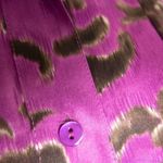 Linda Allard Ellen tracy silk floral print purple shirt, size Petite 2 Photo 11