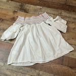 Beach Lunch Lounge | White 100% Cotton Off the Shoulder Festival Blouse Sz L Photo 3