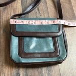 TIGNANELLO Crossbody Leather Green Brown Trim Purse Photo 10