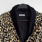 Batsheva Jacket Womens 2 Leopard Animal Print Bell Sleeves Velvet Artsy Cropped Brown Photo 5