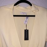 Babaton NWT Amira Chamomile Yellow Mini Wrap Dress Size Medium Photo 3