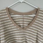 Faherty Linen Oceanside Striped Top in Neutral (M) Photo 3
