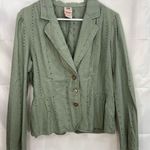 Faded Glory NWOT vintage  women’s khaki green eyelet lace cottagecore‎ y2k jacket Photo 0