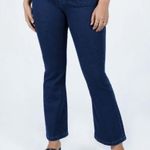 Princess Polly  Organic Dalta Mid Rise Dark Wash Denim Flare Jeans 8 Photo 0