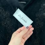 NWT VINTAGE RARE Fur Embellished h Black Winter Coat Medium Photo 8