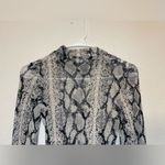 Haute Monde Haute‎ Monde Monochrome Snakeskin Sheer Bodysuit Size S Photo 5