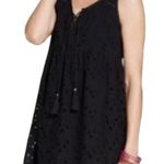 Knox Rose Size XS Lace-Up Tassel Ties Lined Spring Boho Black Dress Photo 0