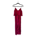 Shona joy NWT  Burgundy Luxe Cocktail Frill Drape Dress Size 4 Photo 5