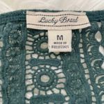 Lucky Brand  Sea Moss Lace Mixed Thermal Top $68 EUC M Photo 6
