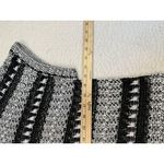 Chico's Sweater Womens 2 Large Black White Short Sleeve Pullover Knit Striped Top Photo 5