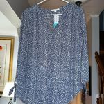 Monday Fun Tie Sleeve Blouse Sz L Photo 4