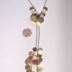 Elegant Gold Tone Brass Tone Boho Retro Disc Necklace Photo 5