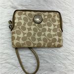 Coach Gold Card Holder Wristlet Photo 0