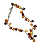 Sterling Silver Baltic Amber Multicolored Small Stones  Bracelet Photo 2