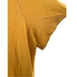 Adrianna Papell rayon short sleeve top mustard yellow spring summer v neck L Photo 4