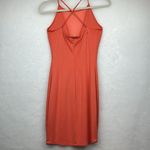 Charlotte Russe Women Halter Dress Orange Short Length Rayon Nylon Sz S Photo 6