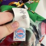 Vintage Colorful Mixed Print Floral Chains 80s 90s Crew Neck Blouse Retro Red Size 12 Photo 8