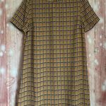 Forever 21  Mustard Yellow Plaid Sheath Dress Photo 0