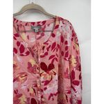 Catherines Catherine’s‎ Floral Blouse Women Plus Sz 2X Pink Cottage Peasant Bohemian Flower Photo 5