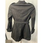 Mossimo‎ Black Trench Coat Belted Jacket Military Style Women's Size Small Photo 6