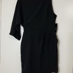 Lulus NEW!  One sleeve black cocktail mini asymmetrical dress size Small Photo 0