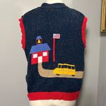 VINTAGE Sweater Loft Medium Teacher School Vest Red Photo 1