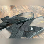 Bzees  Disco Black Strappy Wedge Sandals Size 7M Women's Sandal Comfort Photo 2