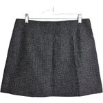 prAna  Quincy Skirt Grey Coal Wool Blend Wrap Buckle Closure Plaid Lining Size M Photo 4