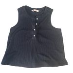 SO  XS Button Up Waffle‎ Knit Tank Top Sleeveless NWOT Extra Small Photo 0