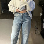 ZARA  High-Waisted Crop Jeans Wide-Leg Photo 0