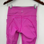 Athleta  HIGH RISE PIXEL CHATURANGA TO TOWN CAPRI pink pockets #591403 size XS Photo 2