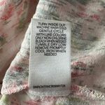 Allison Daley Petite Large Top Button-Up Hi-Low Hem Tie Front Abstract V-Neck Photo 9