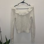 Anthropologie  Ruffled Boat Neck Sweater Photo 4