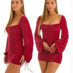 Lucy in the Sky Sparkly Red Dress Mini Photo 1