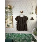 1 State Women's Black And Brown Leopard Print Top Photo 3