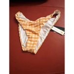 Gianni Bini  Swim Suit Bottoms Womens XS Yellow White Gingham Cheeky New Photo 2