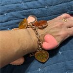 Betsey Johnson VINTAGE  Chunky PINK LUCITE Heart Puffy Huge Heart Bracelet Rare Photo 9