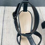 Banana Republic Sandal Size 7.5 Black Woven Strap Block Heels Photo 3