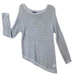 Apt. 9  Sweater Womens Small Blue Asymmetrical Open Knit Pullover Scoop Neck Photo 2