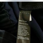 Chico's  Black Label Satin Pants Womens XL Navy Blue Straight Leg Pull On Photo 3