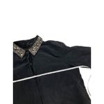 Club Monaco Beaded Collar  Womens Blouse S/P Black Long Sleeve Button-Up Shirt Photo 7