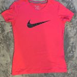 Nike Slim Fit Pink with Black Logo Tee Size Medium Photo 5