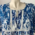 Beach Lunch Lounge‎ Turquoise Abstract Print Blouse Photo 3