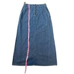 Liz Claiborne Classic vintage Blue A-Line Maxi Skirt Casual Photo 3