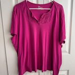 Classic Elements  pink short sleeve v neck tee size 24-26W Photo 0